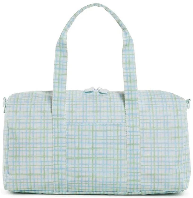 Classic Plaid Green Weekender Duffel Bag