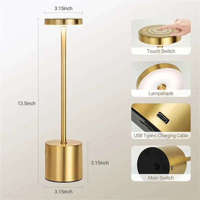 Classic USB Rechargeable Table Lamp - Stepless Dimming