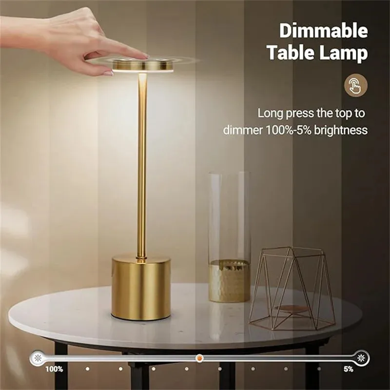 Classic USB Rechargeable Table Lamp - Stepless Dimming