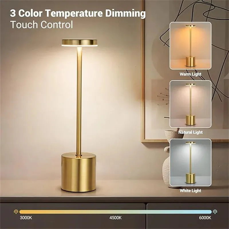 Classic USB Rechargeable Table Lamp - Stepless Dimming