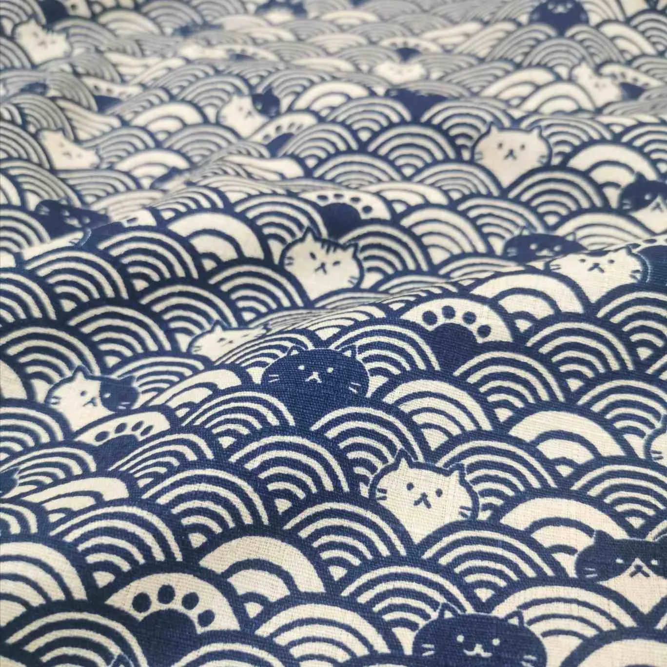 Cotton Dobby, Incognito Cats in Navy