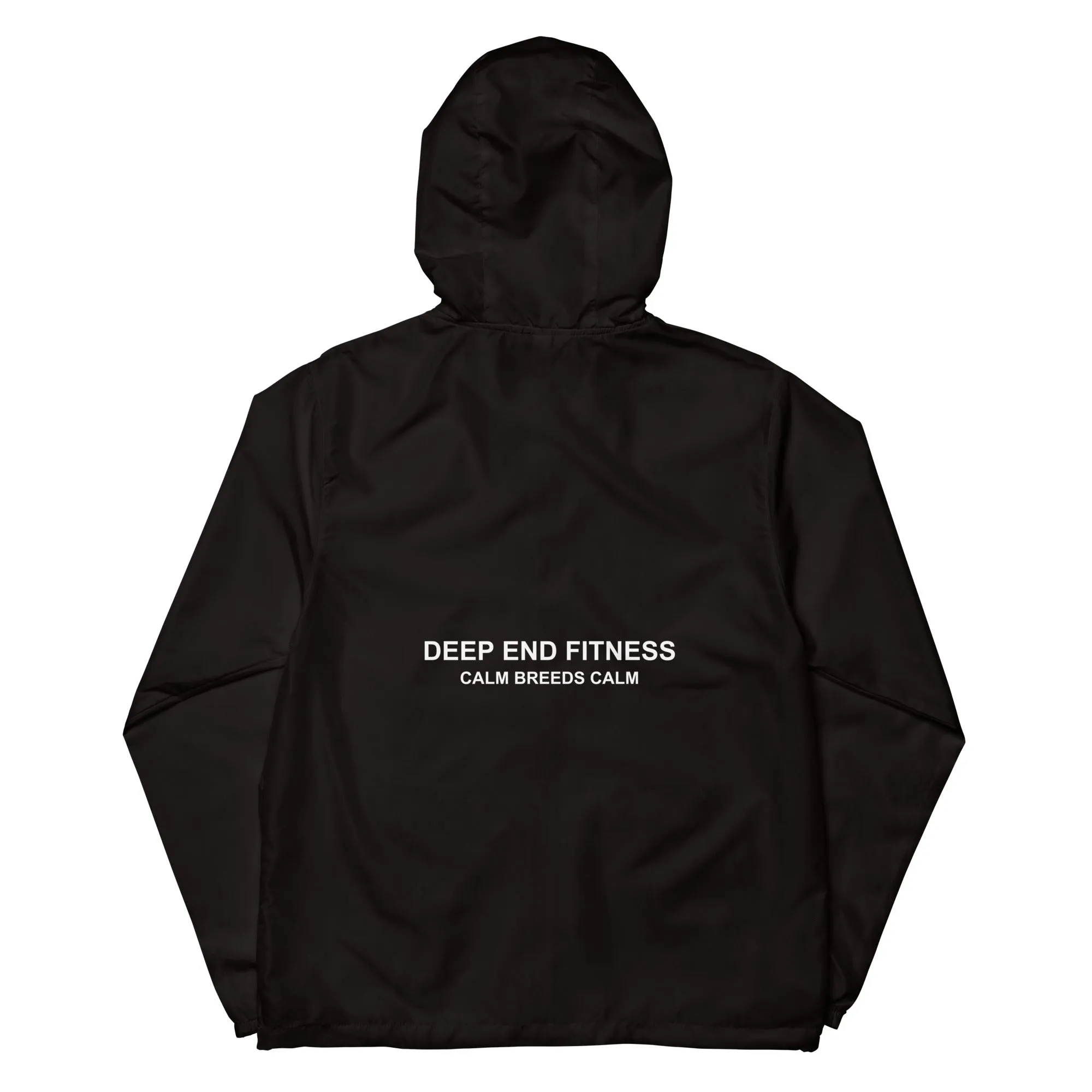 Deep End Fitness Unisex lightweight zip up windbreaker