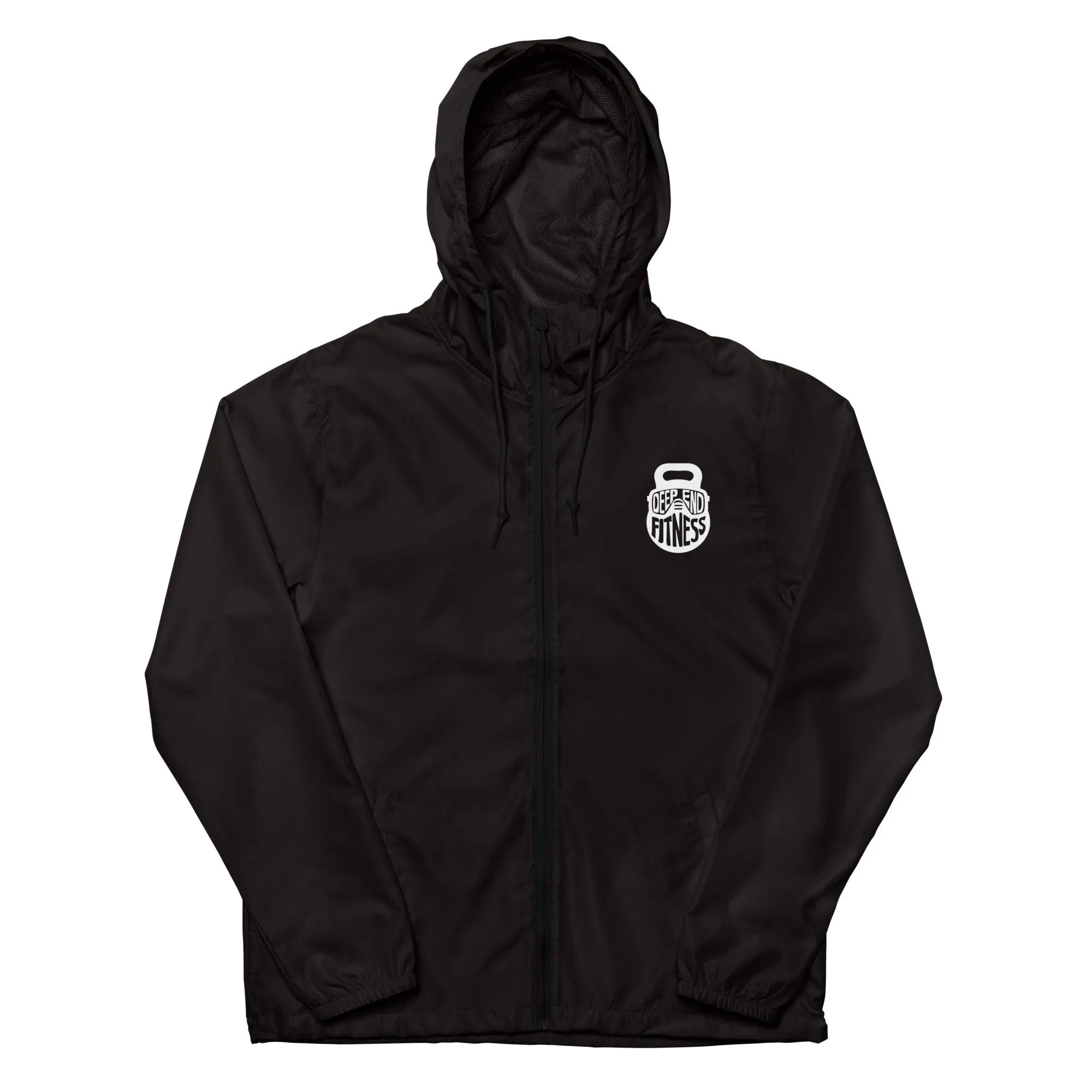 Deep End Fitness Unisex lightweight zip up windbreaker