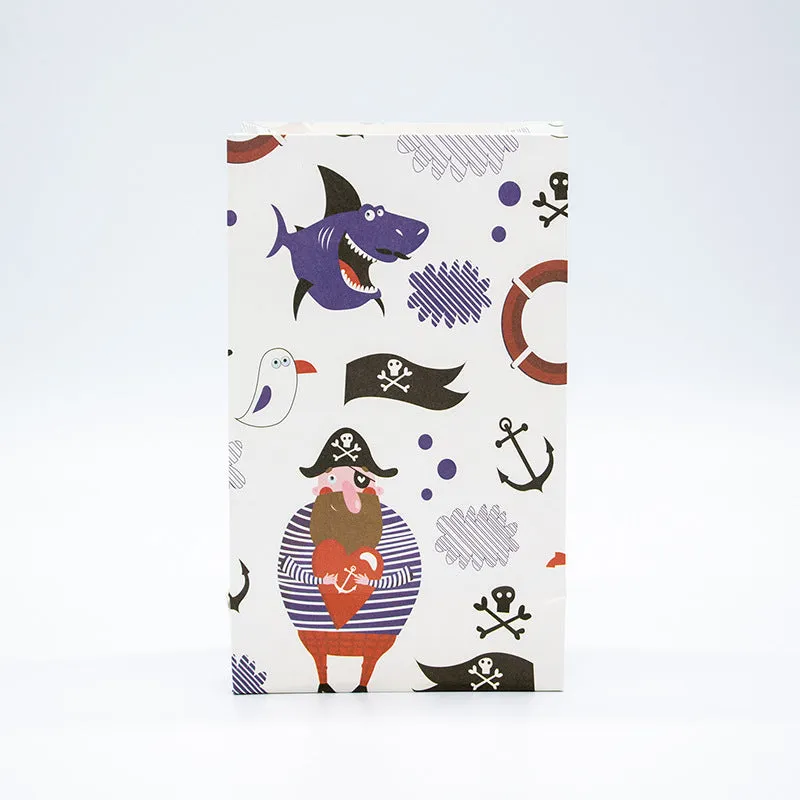 Disposable Pirate Party Decorations Disposable Paper Plates, Tablecloths, Paper Bags, Cake Inserts