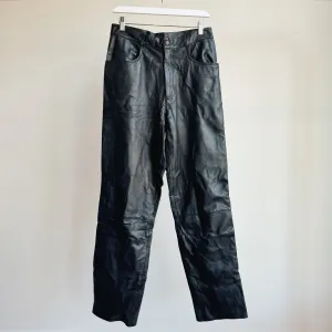 Ebony Glossy Leather Pants