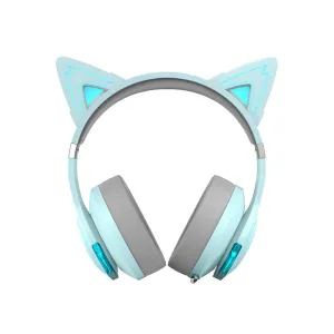 Edifier G5BT Cat Sky Blue Hi-Res Bluetooth Gaming Headset with Hi-Res, Low Latency 45ms ( 5ms), RGB Lighting, Multi-Mode, Bluetooth v5.2/AUX