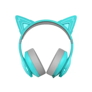Edifier G5BT Cat Turquoise Hi-Res Bluetooth Gaming Headset with Hi-Res, Low Latency 45ms ( 5ms), RGB Lighting, Multi-Mode, Bluetooth v5.2/AUX