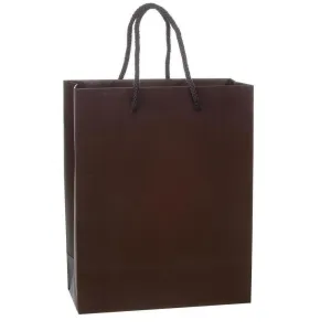 Eurotote Retail Bag with Rope Handle - Matte Chocolate / 8" x 4" x 10"