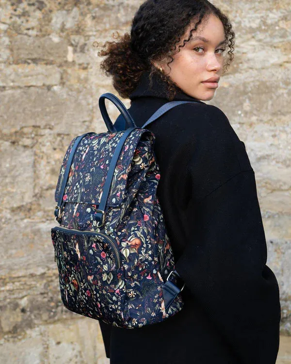 Fable England Wolf Garden Large Navy Backpack
