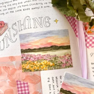 Flower Meadow Vinyl Sticker