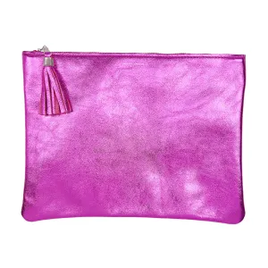 Foil XL Zip w/Tassel - Matte Foil Orchid
