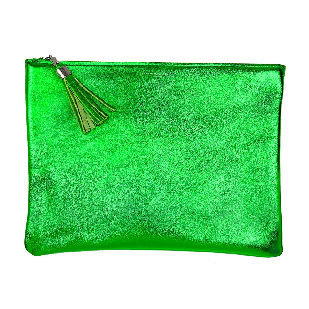 Foil XL Zip w/Tassel - Matte Foil Verdant