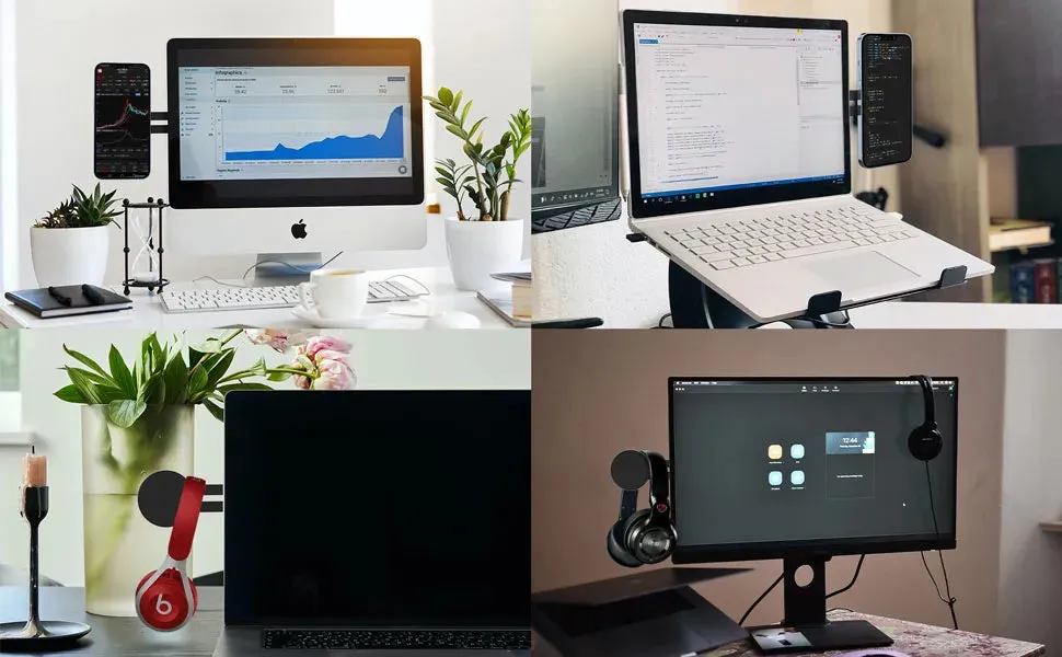 Foldable Magnetic Laptop Phone Holder