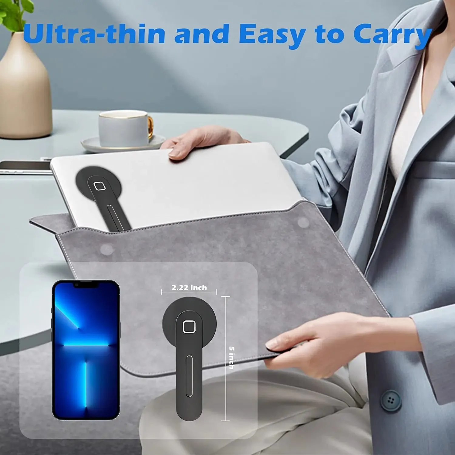 Foldable Magnetic Laptop Phone Holder