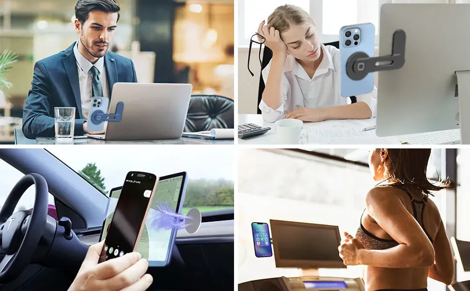 Foldable Magnetic Laptop Phone Holder