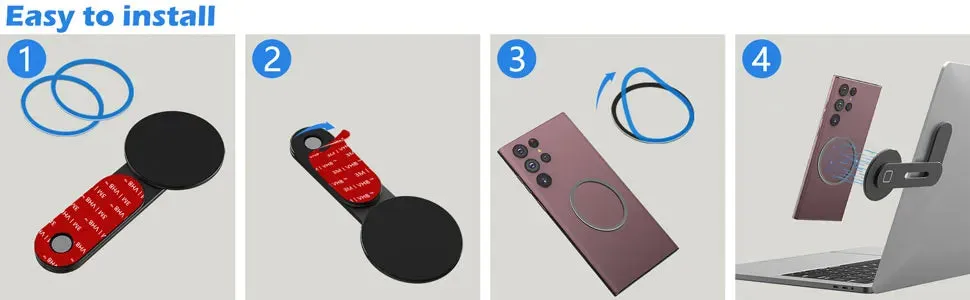 Foldable Magnetic Laptop Phone Holder