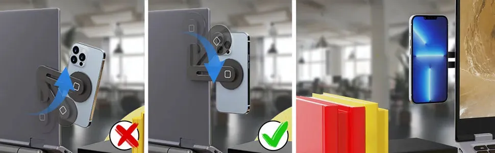 Foldable Magnetic Laptop Phone Holder