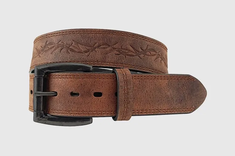 Gem Dandy 7554500 Berne - Barb Wire Western Belt in Brown