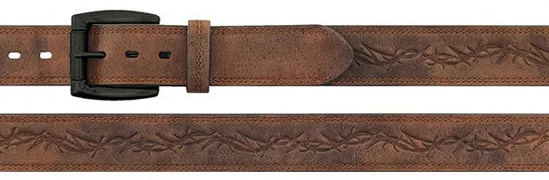 Gem Dandy 7554500 Berne - Barb Wire Western Belt in Brown