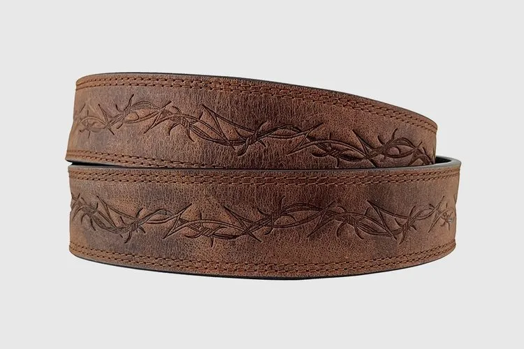 Gem Dandy 7554500 Berne - Barb Wire Western Belt in Brown