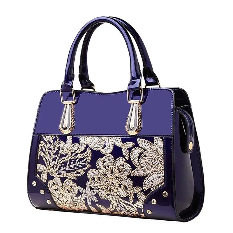Glitter Sequin Flower Handbag