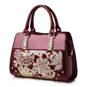 Glitter Sequin Flower Handbag