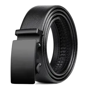 Glossy Lychee Pattern Faux Leather Belt