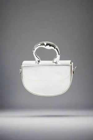 Glossy Semi Circle Top Handle Bag