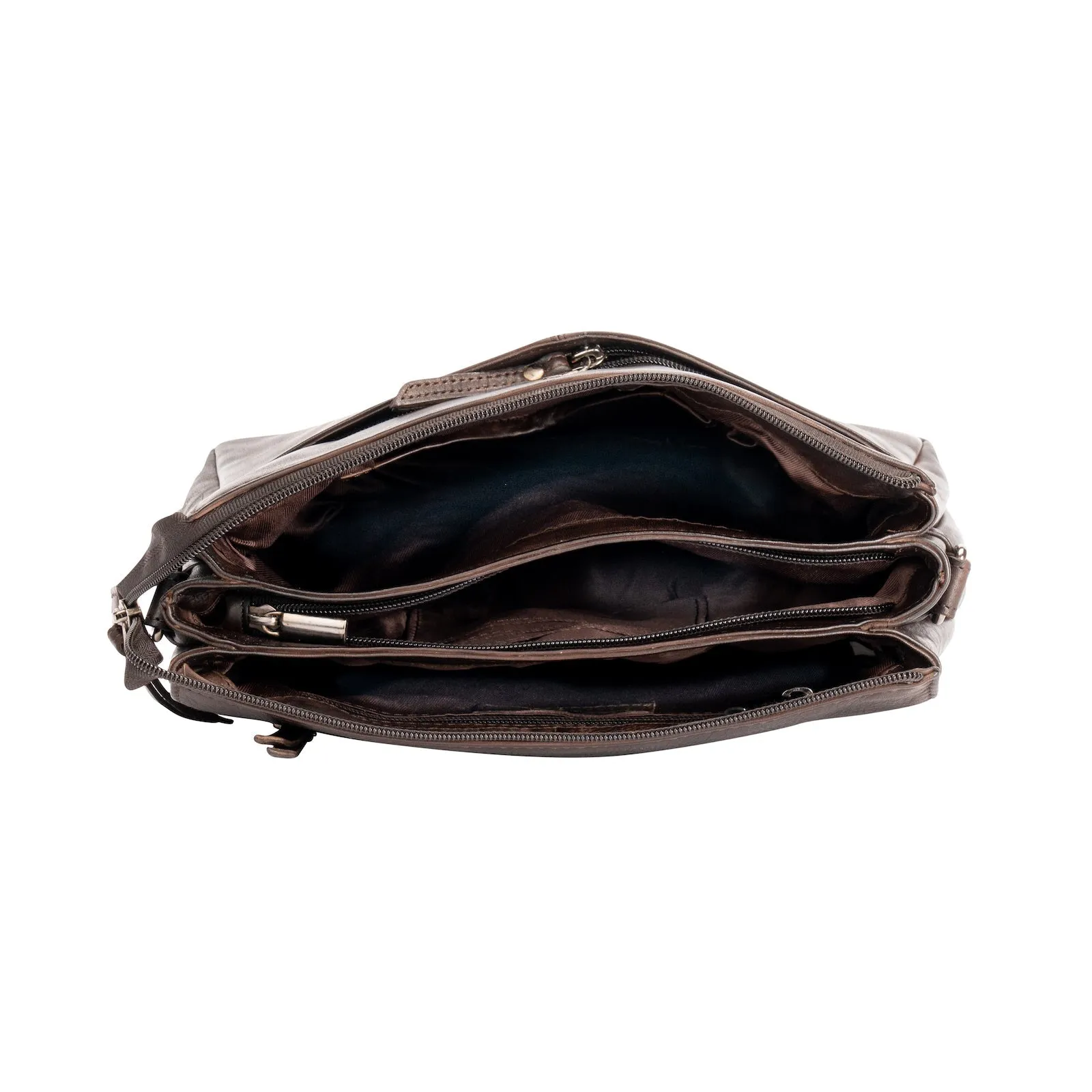 Greenwood 'June' Crossbody Leather Bag ~ Brown