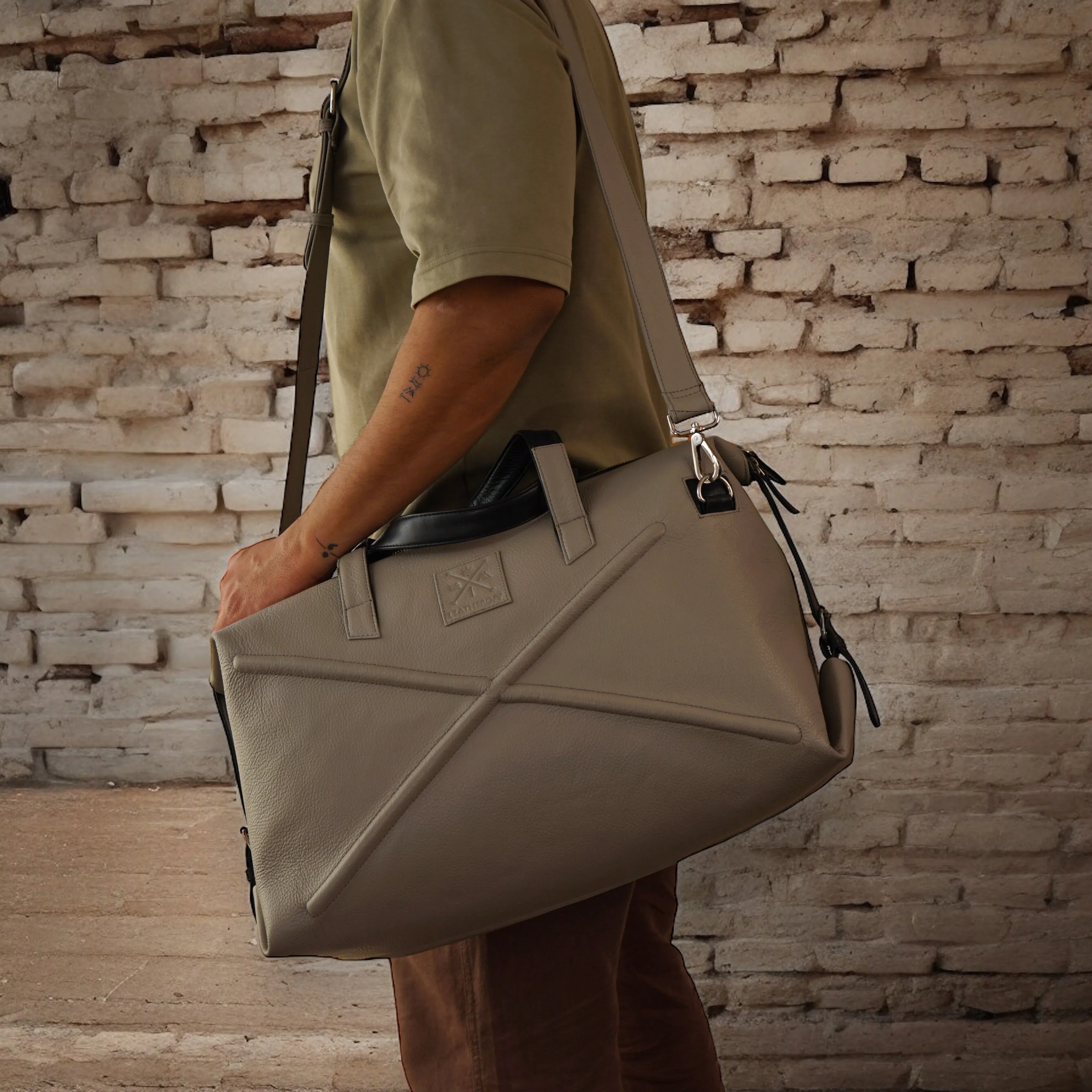 Grey Yoruba Duffle Bag