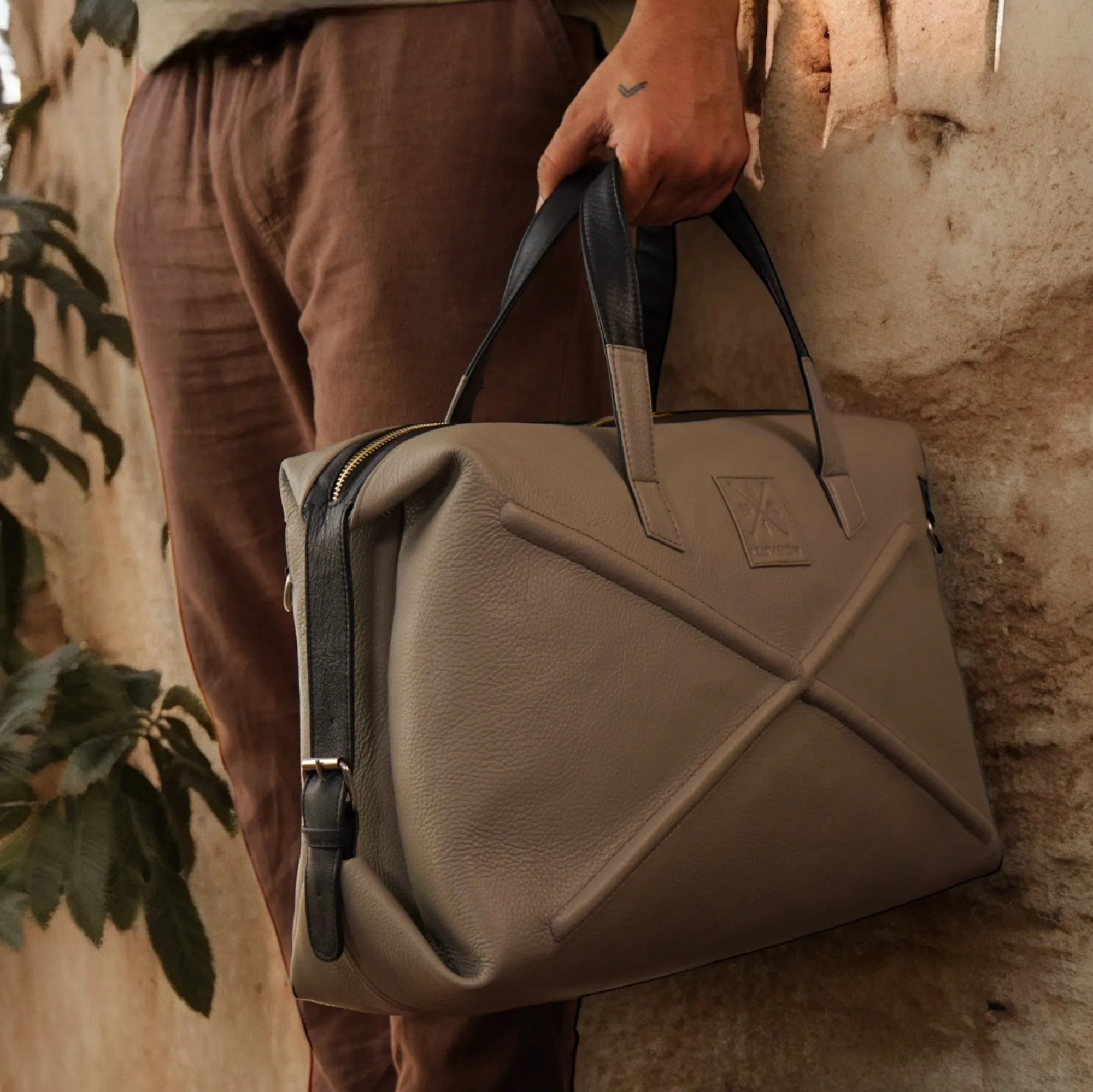 Grey Yoruba Duffle Bag