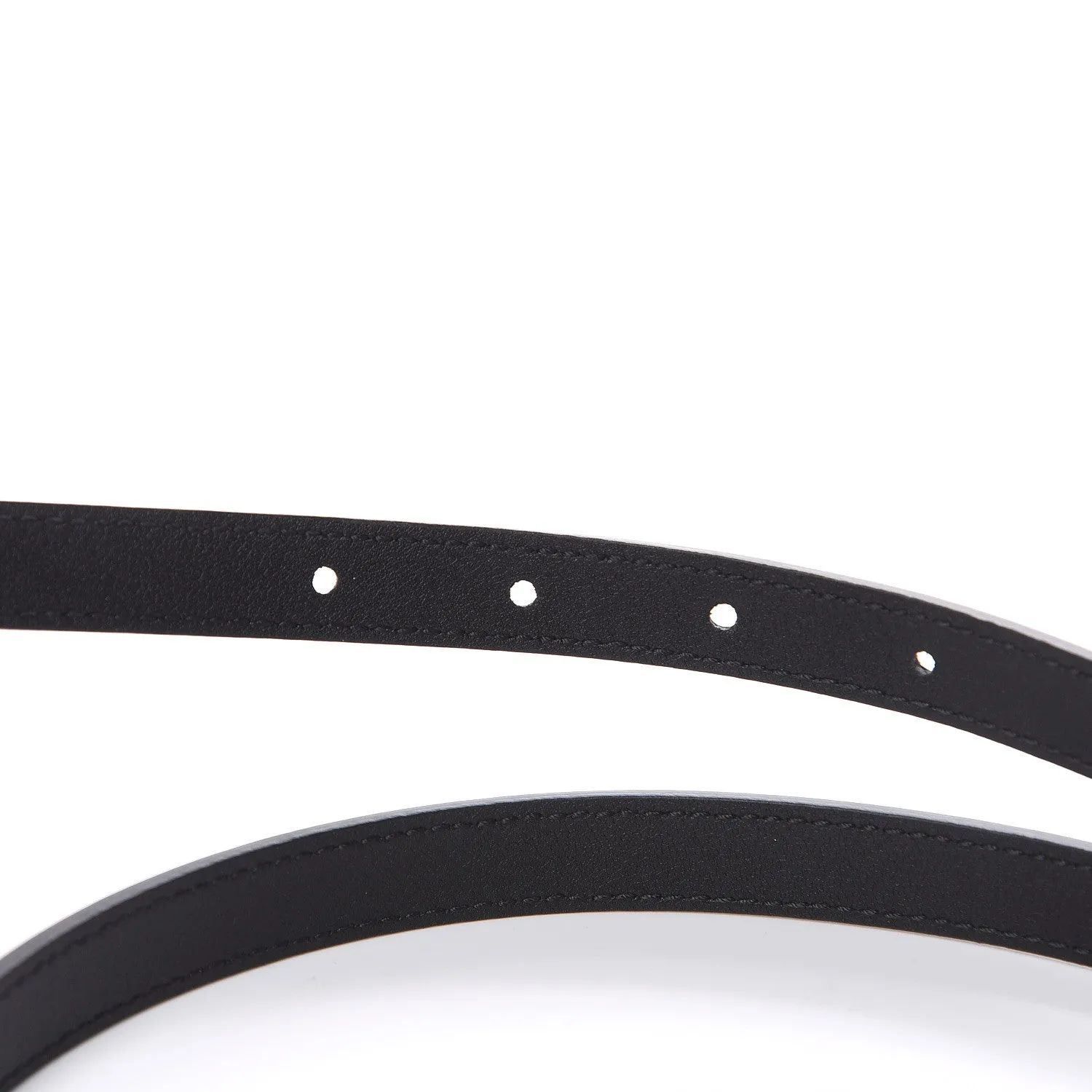 Gucci Leather Belt with Oval Enameled Buckle in Black