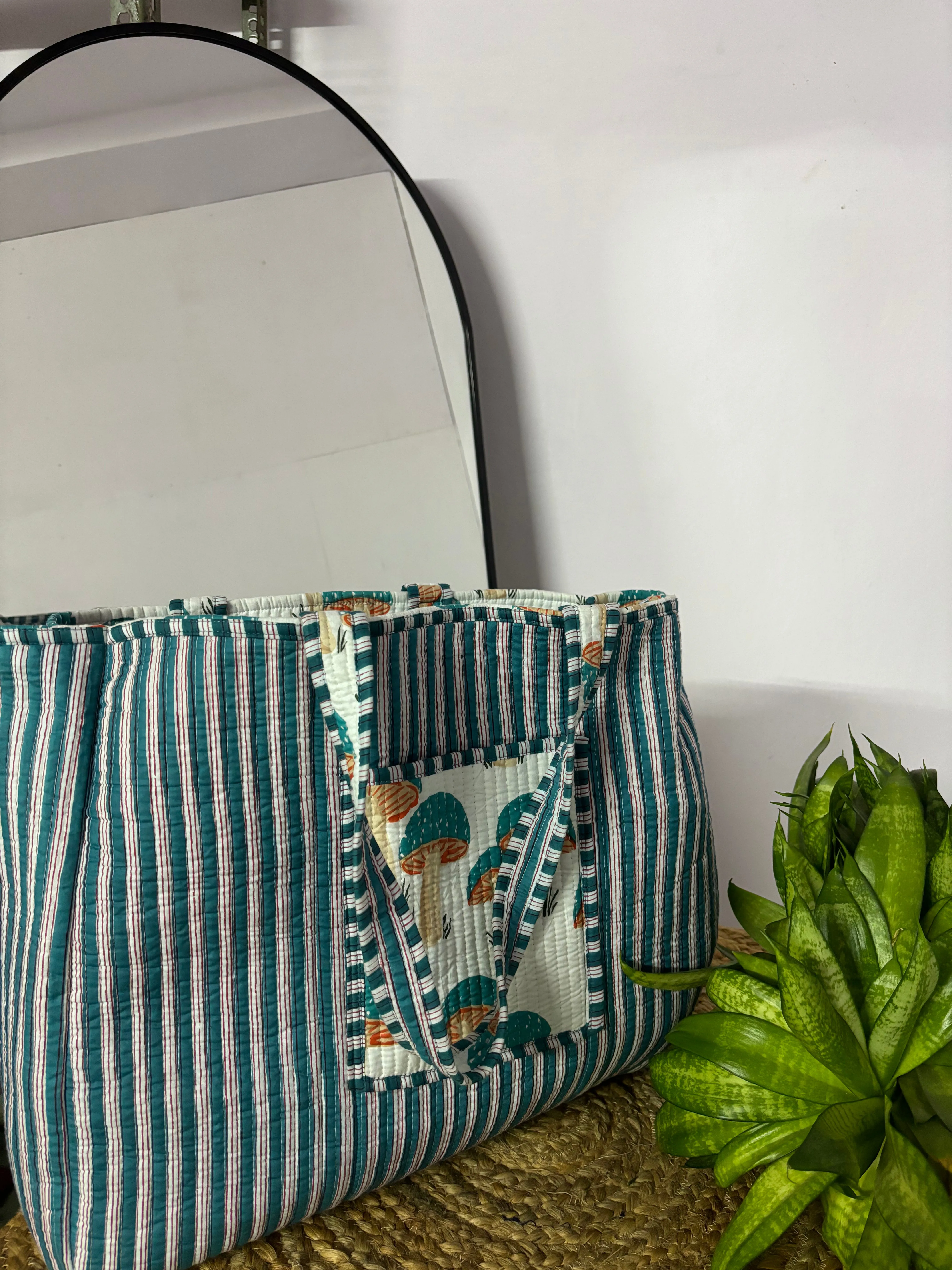 Handcrafted Reversible Tote Bag