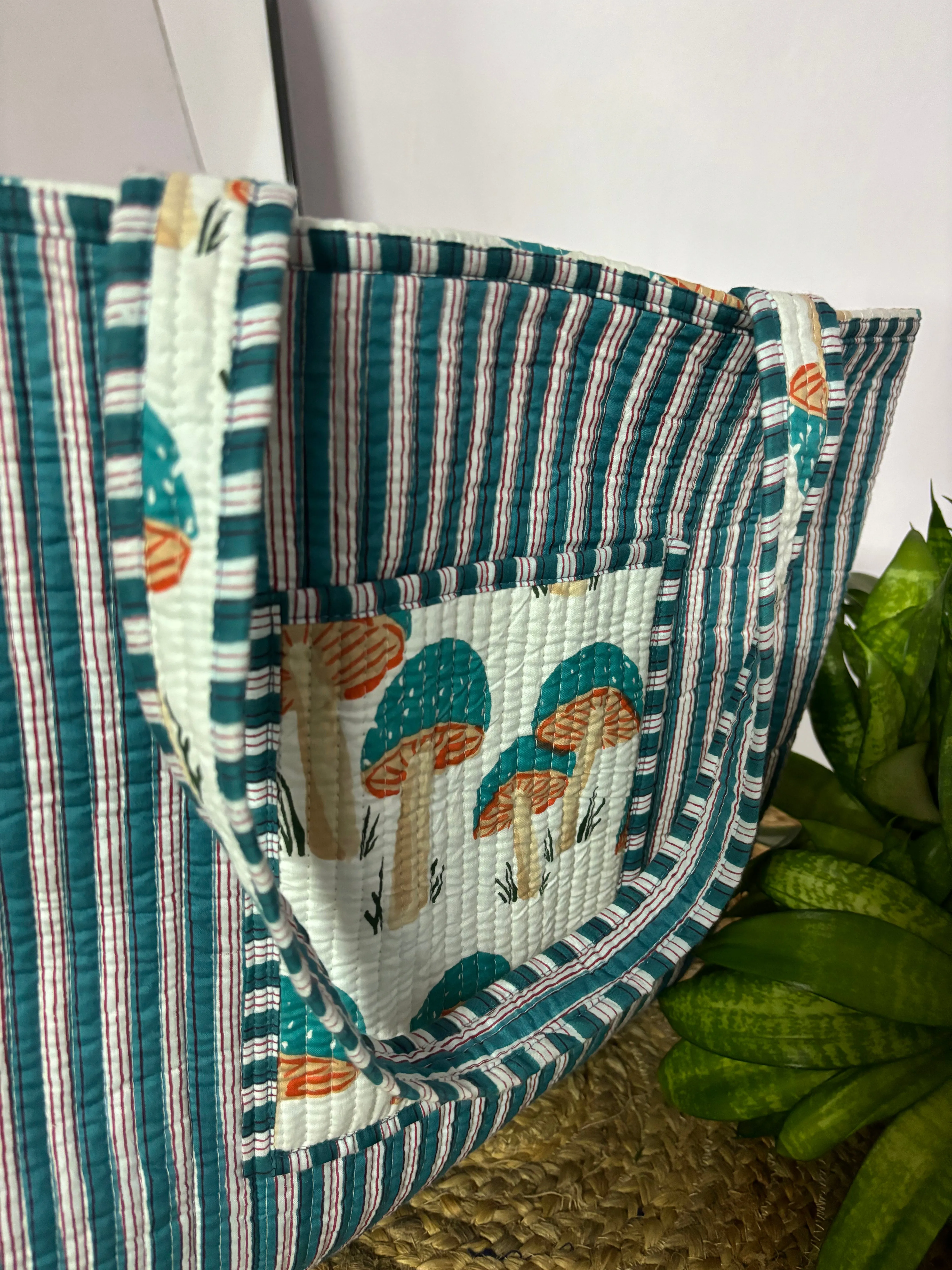 Handcrafted Reversible Tote Bag