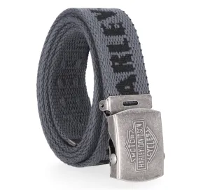 Harley-Davidson Logo Web Belt in Grey - Grey