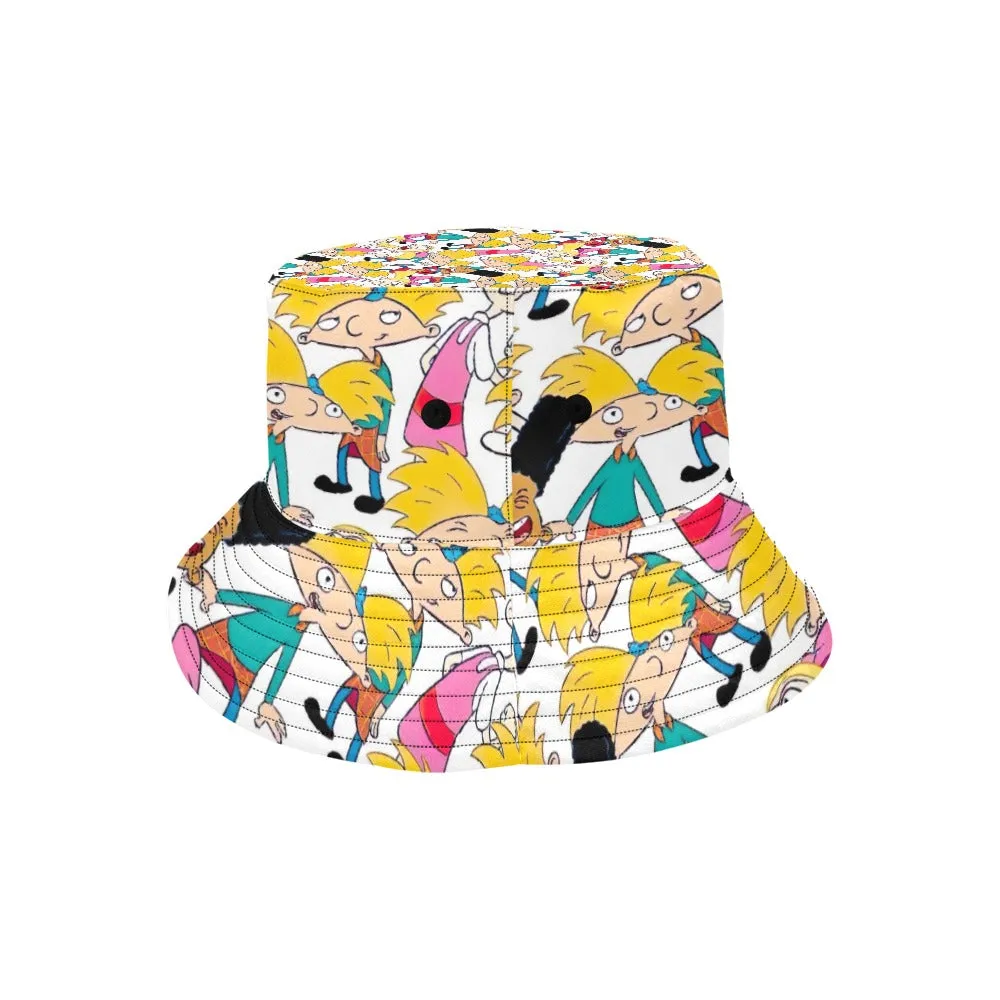 Hey Arnold! White Pattern Men's All Over Print Bucket Hat