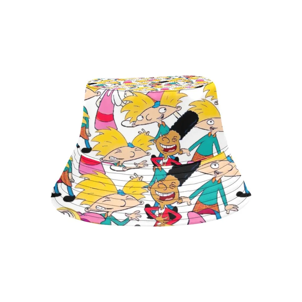 Hey Arnold! White Pattern Men's All Over Print Bucket Hat
