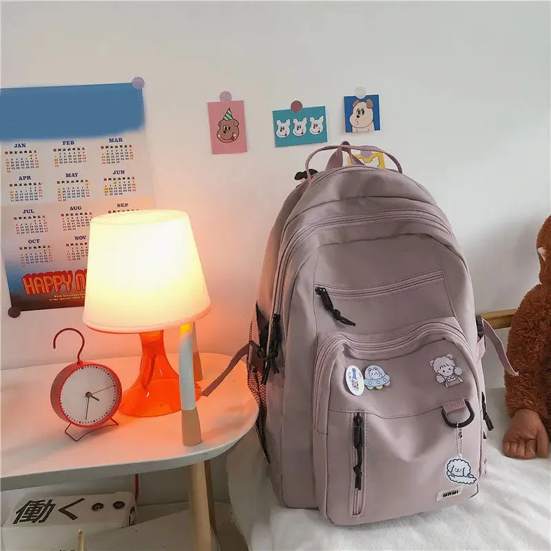 High Capacity Girls School Bag with Multi-Pocket Design