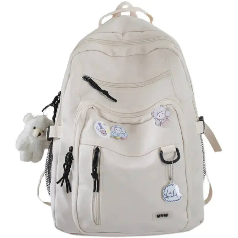 High Capacity Girls School Bag with Multi-Pocket Design
