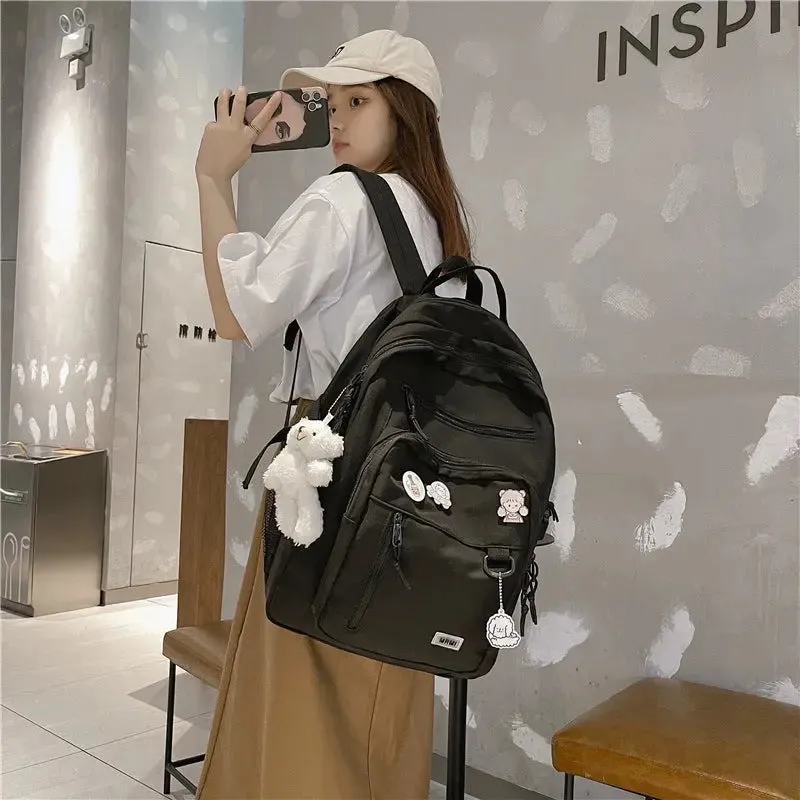 High Capacity Girls School Bag with Multi-Pocket Design
