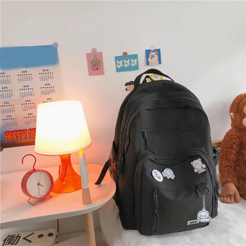 High Capacity Girls School Bag with Multi-Pocket Design