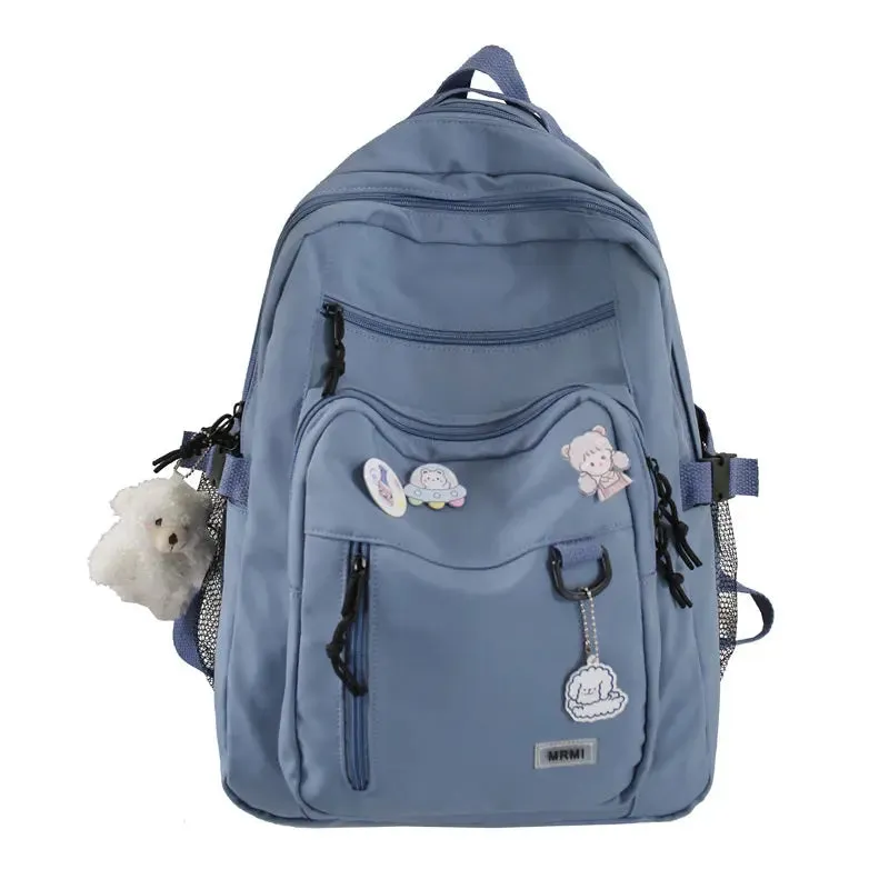 High Capacity Girls School Bag with Multi-Pocket Design