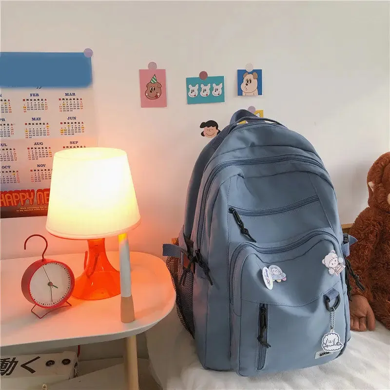 High Capacity Girls School Bag with Multi-Pocket Design