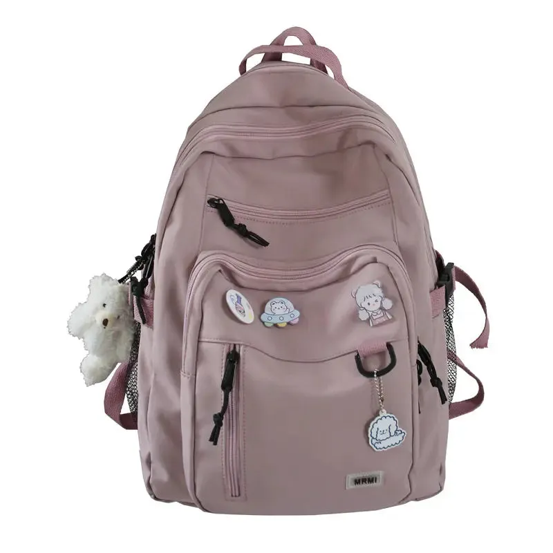 High Capacity Girls School Bag with Multi-Pocket Design