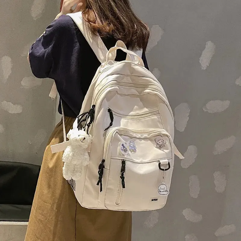 High Capacity Girls School Bag with Multi-Pocket Design