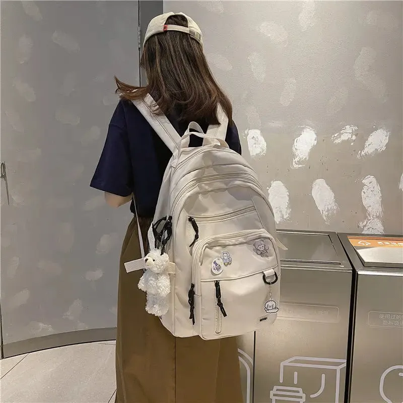 High Capacity Girls School Bag with Multi-Pocket Design