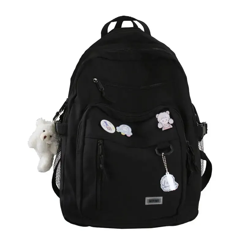 High Capacity Girls School Bag with Multi-Pocket Design