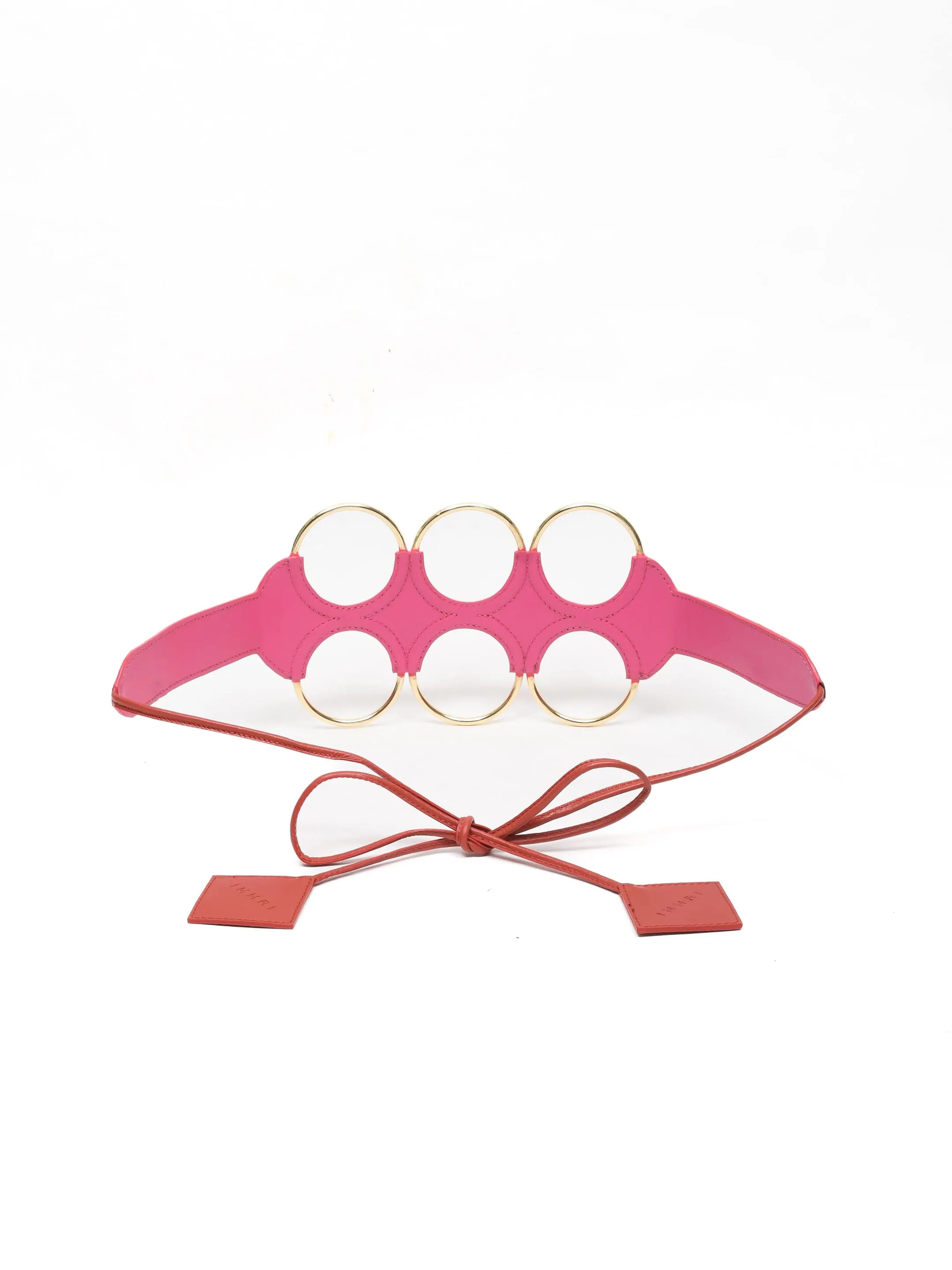 Hoop Loop Belt In Pink And Red