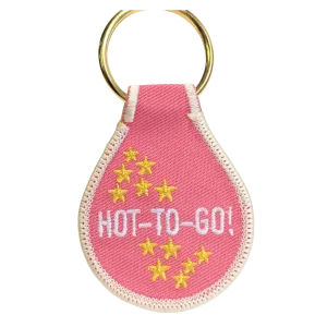 Hot To Go Embroidered Key Tag