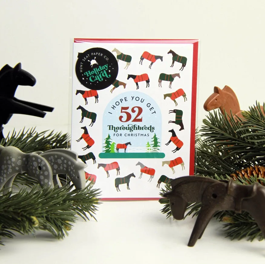 Hunt Seat Paper Co 52 Thoroughbreds Christmas Card